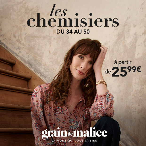 Chemisiers à partir de 25,99€ chez Grain de Malice